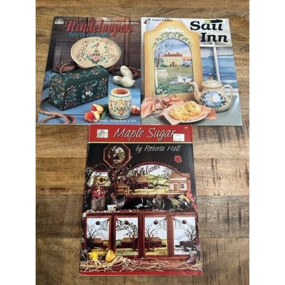 Lot 3 Vintage Softcover Folk Art Painting Books Maple Sugar Sail Inn Hindeloopen